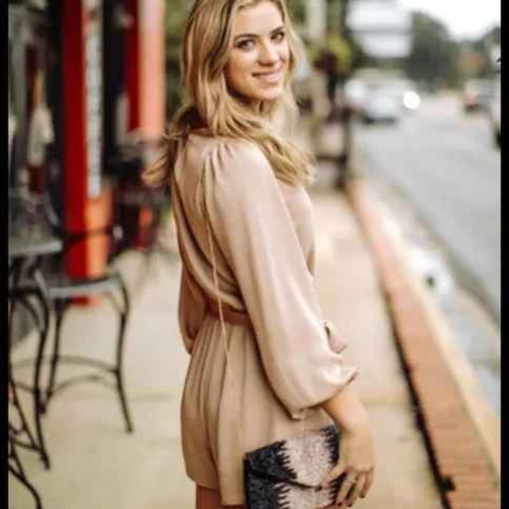 Free People Beach Revolve Long Sleeve Romper Relaxed Fit Size XS NEW